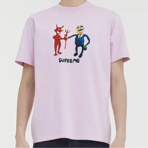 Pink Supreme Business Tee - Light Pink with Graphic